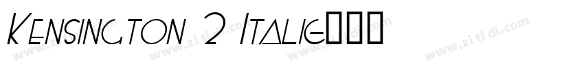 Kensington 2 Italic字体转换